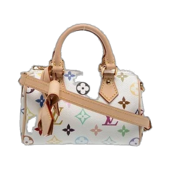 Louis Vuitton Multicolore Monogram Speedy Nano 2025 in White